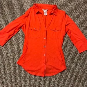 Bright ass orange blouse
